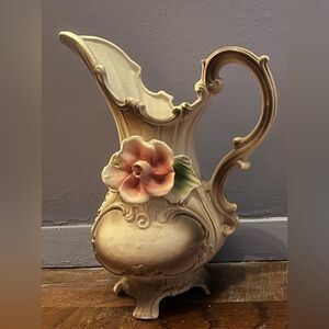 Capodimonte Water Pitcher Vintage Decorative